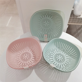 双层洗菜盆沥水篮厨房洗水果滤水篮淋四件套洗菜篓子收纳大号小号