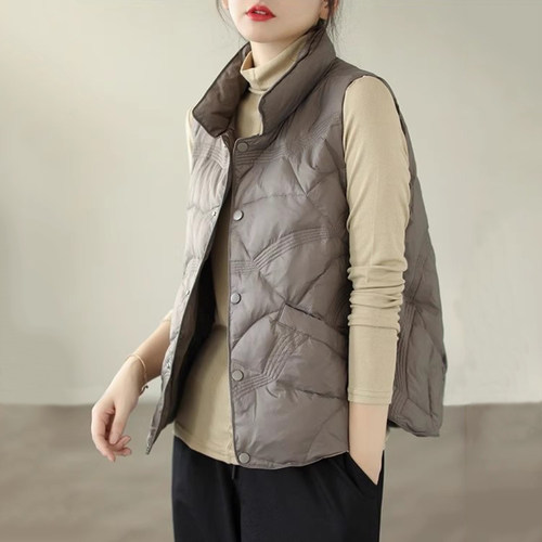 时尚宽松保暖羽绒棉衣马甲女外套