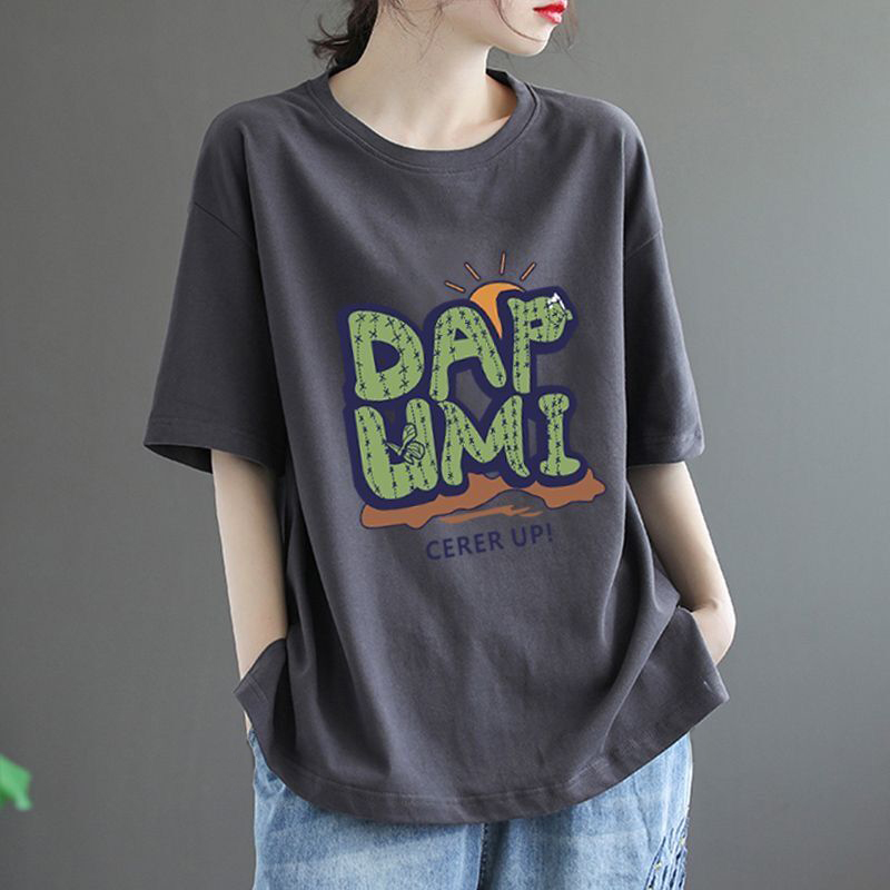 品牌折扣纯棉休闲气质大码t恤女