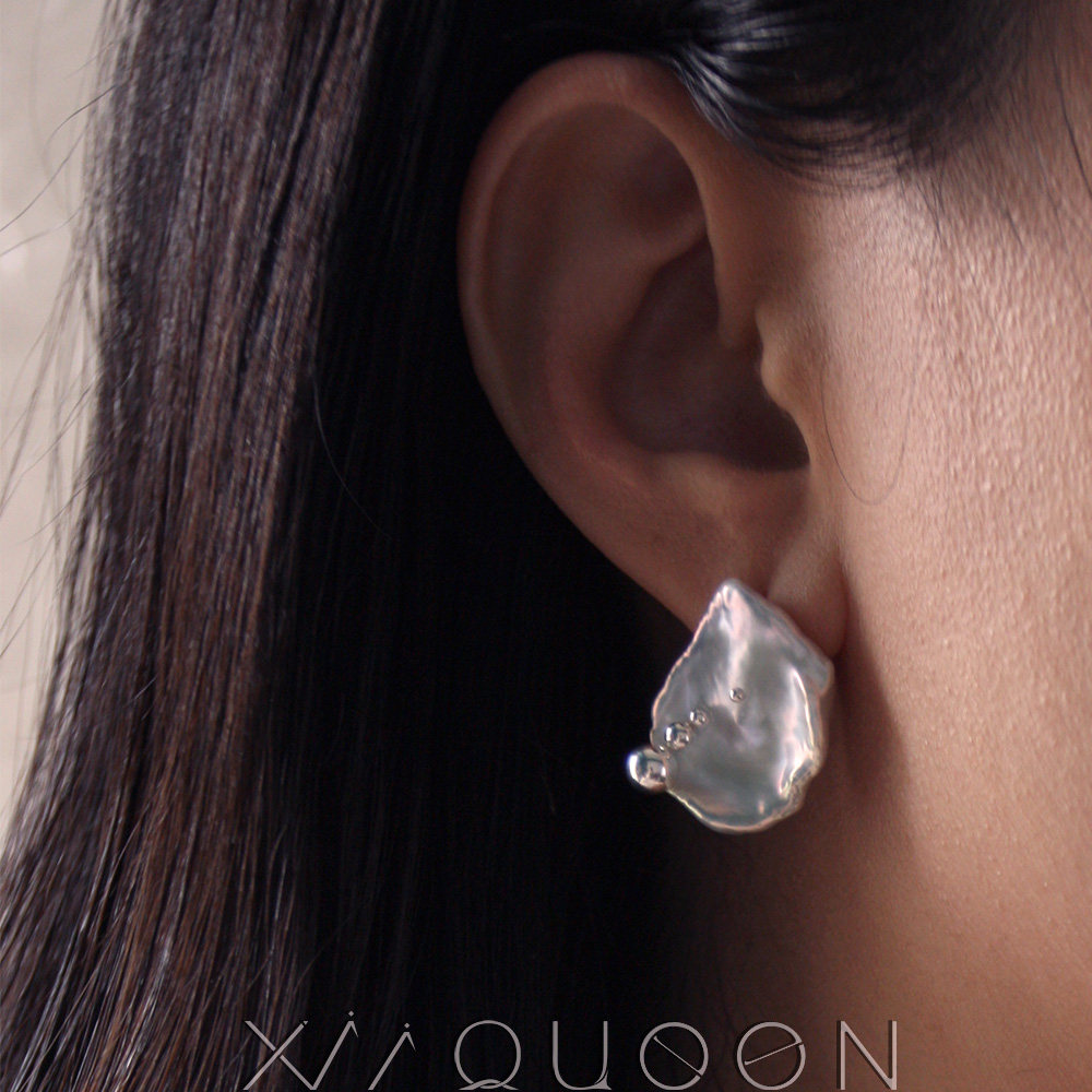 大自然的形态夸张淡水巴洛克珍珠耳钉极简设计珍珠耳夹小众纯银,珠宝/钻石/翡翠,耳饰,淘宝优惠券,粉丝福利购,淘宝优惠卷