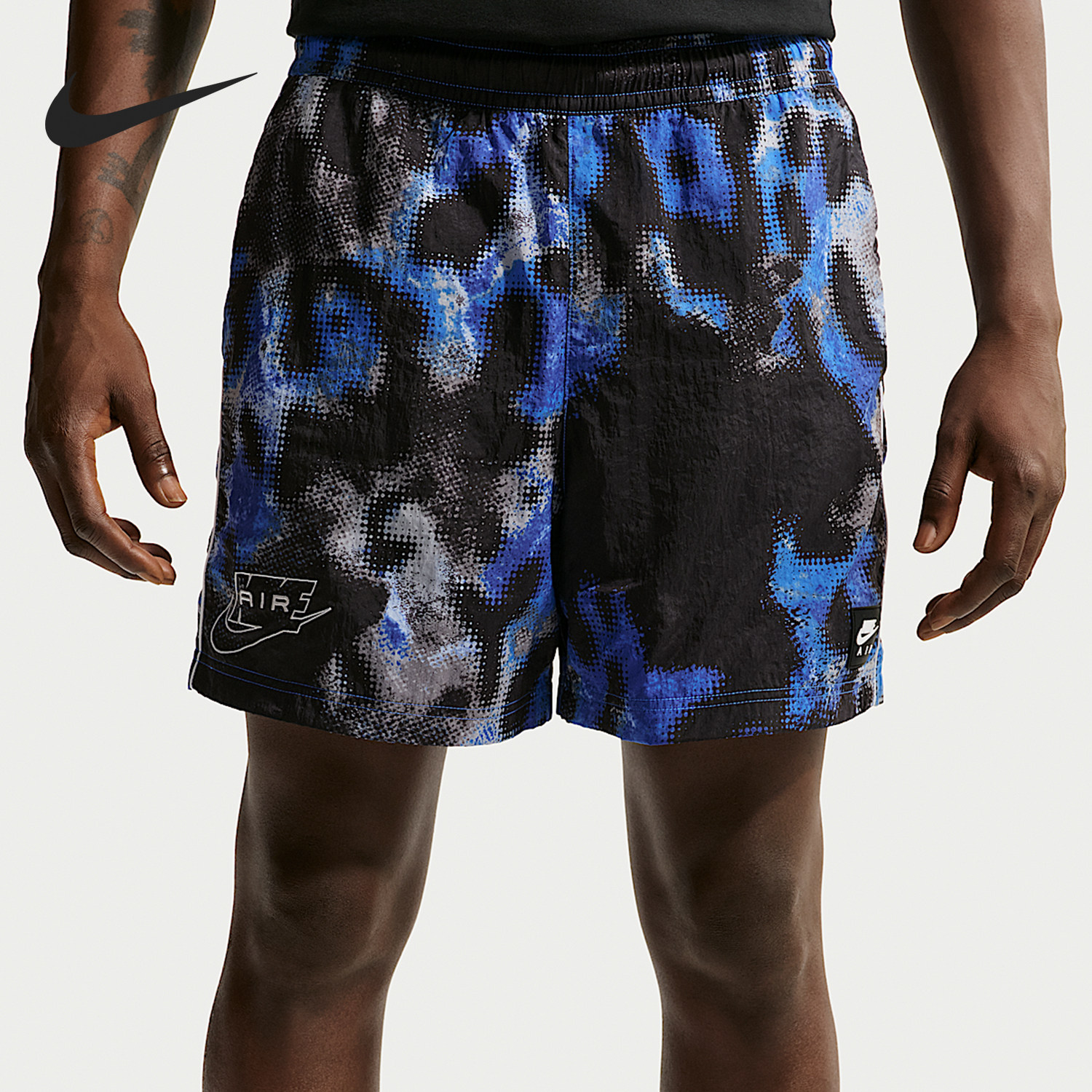 耐克/Nike 正品Air梭织短裤新款男水晶蓝经典黑色短裤IF1311-452