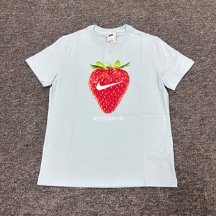 正品Nike/耐克 男女大童儿童夏季新款宽松印花纯棉短袖T恤 HQ1186