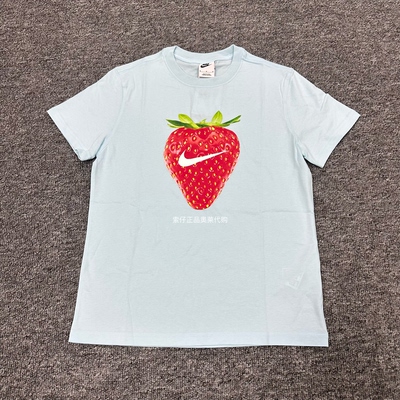 正品Nike/耐克 男女大童儿童夏季新款宽松印花纯棉短袖T恤 HQ1186