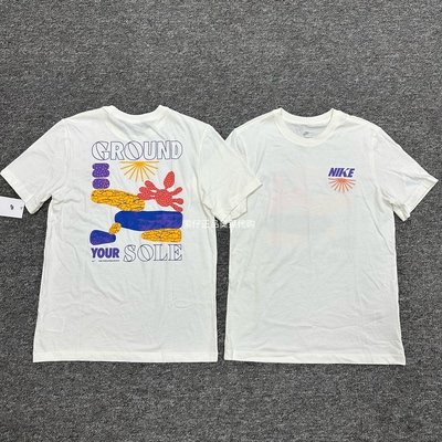 Nike/耐克 男子印花圆领潮流休闲运动纯棉短袖T恤 FZ9999-133