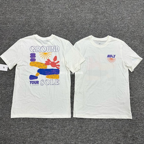 Nike/耐克 男子印花圆领潮流休闲运动纯棉短袖T恤 FZ9999-133
