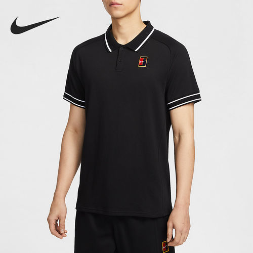 NIKE耐克Court Heritage 男子夏季速干透气网球POLO衫 FQ2102-010