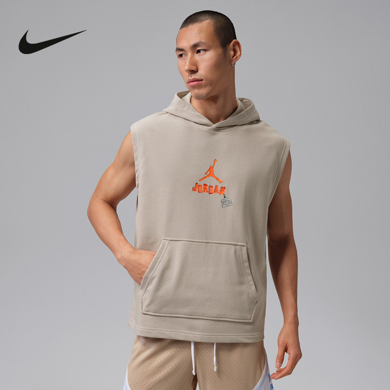 NIKE2026夏季新款男运动休闲美式无袖连帽背心上衣IR6310-236