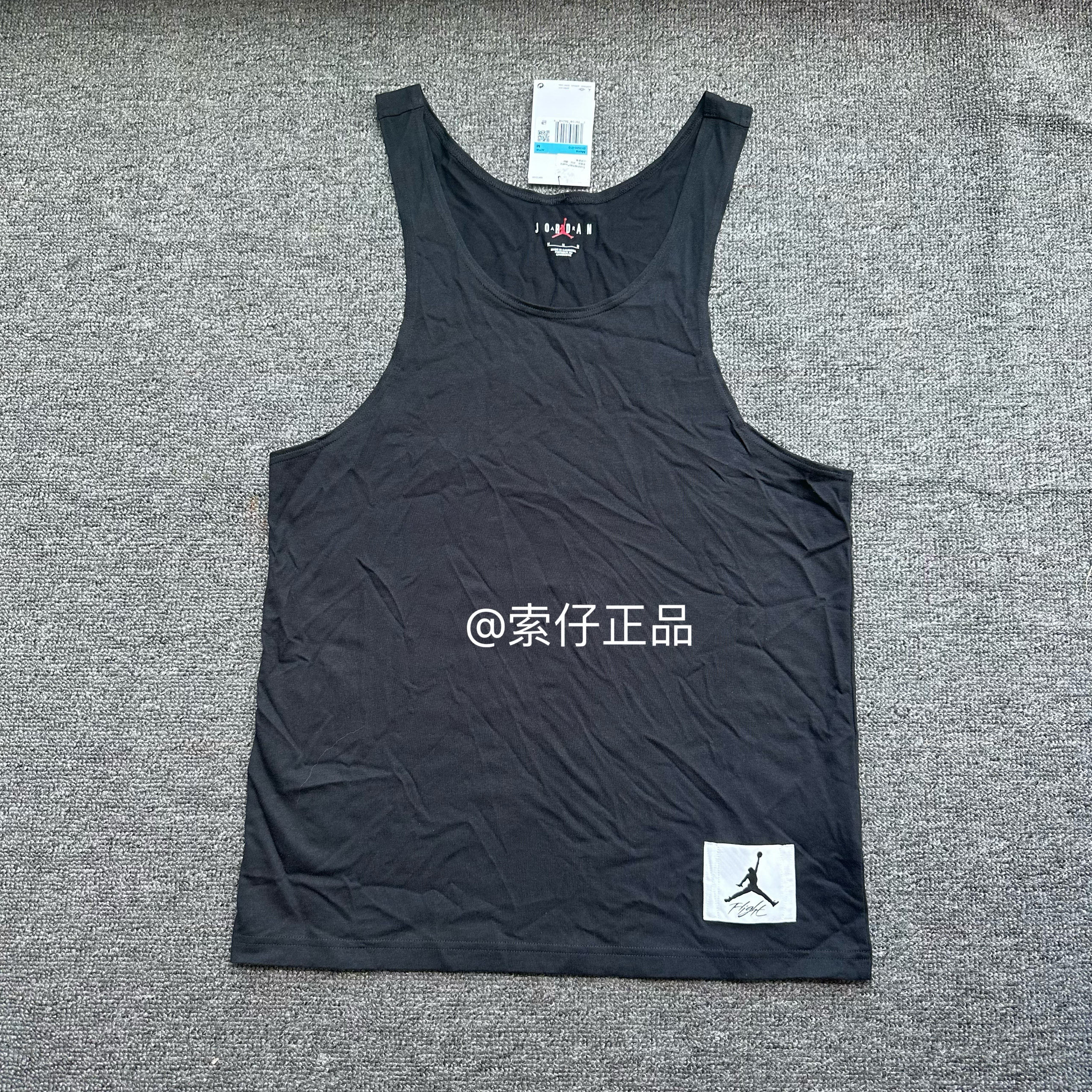 耐克NIKE AIR JORDAN 夏男子篮球针织纯棉宽松无袖运动背心DX9586