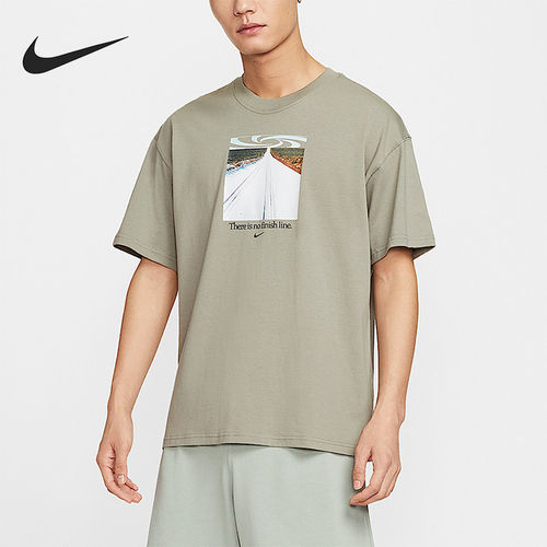 Nike耐克男子夏季款潮流印花宽松运动圆领短袖T恤 HQ9269-320