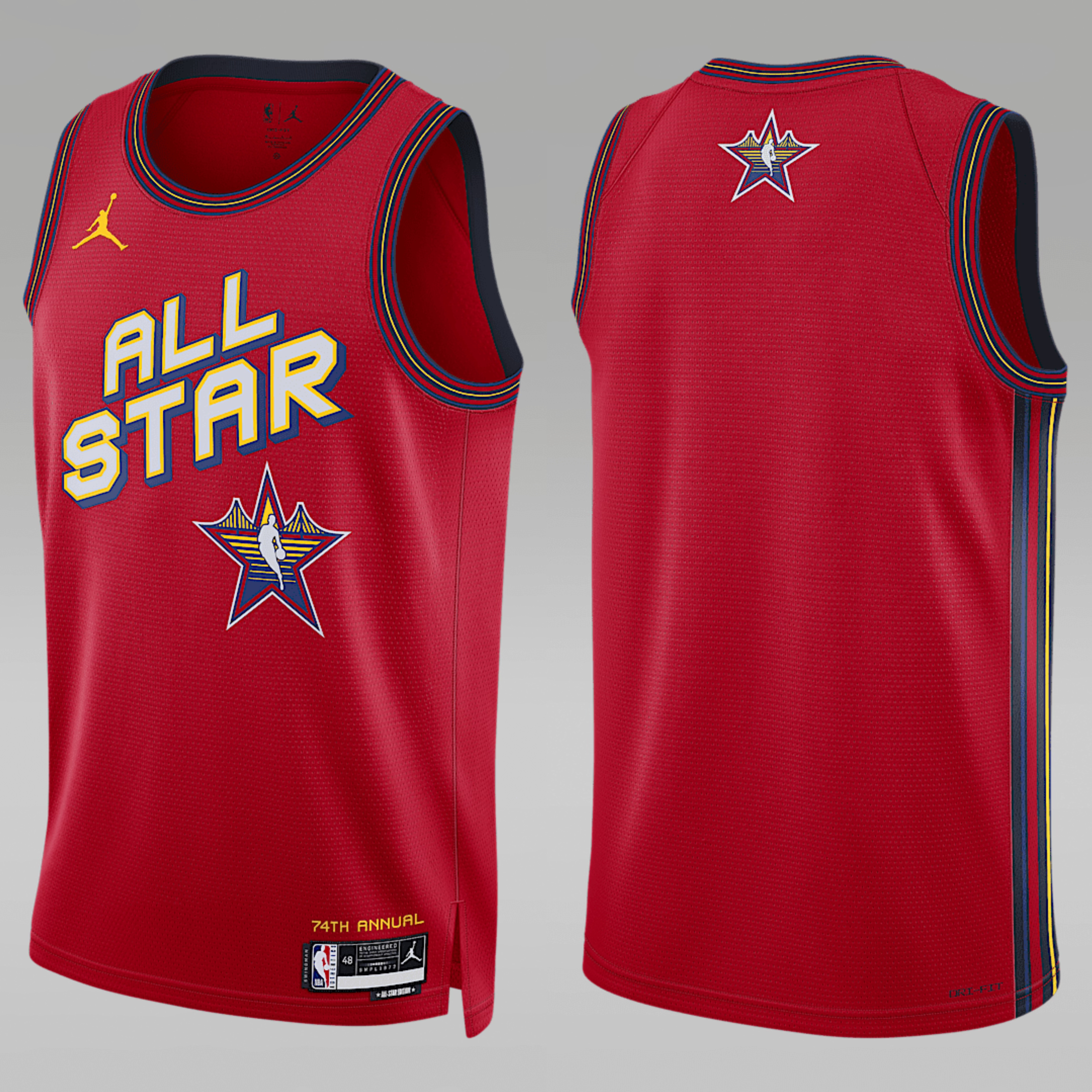 正品Nike耐克 男子NBA 2025旧金山湾区全明星 SW 球衣 FZ6801-657