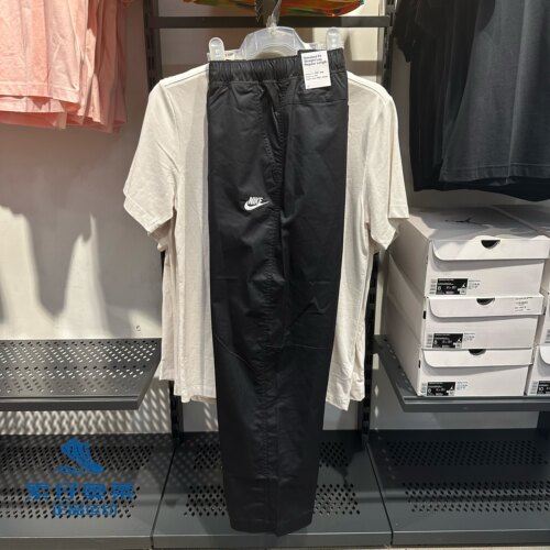 耐克Nike 男子新款梭织刺绣小标 透气运动训练休闲直简长裤DX3337