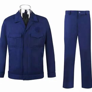 新款备勤服夹克套装蓝色夏季短袖春秋款长袖工装耐磨防静电