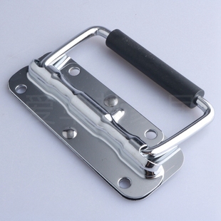 L602工业设备箱弹簧把手不锈钢折叠拉手L603工业铝箱木箱把手L605