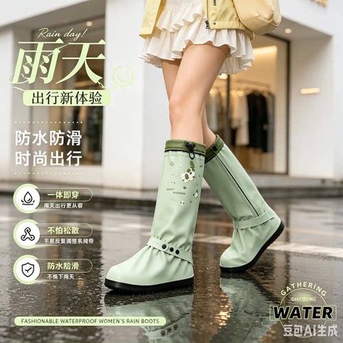 雨天防水鞋套成人防滑加厚耐磨女