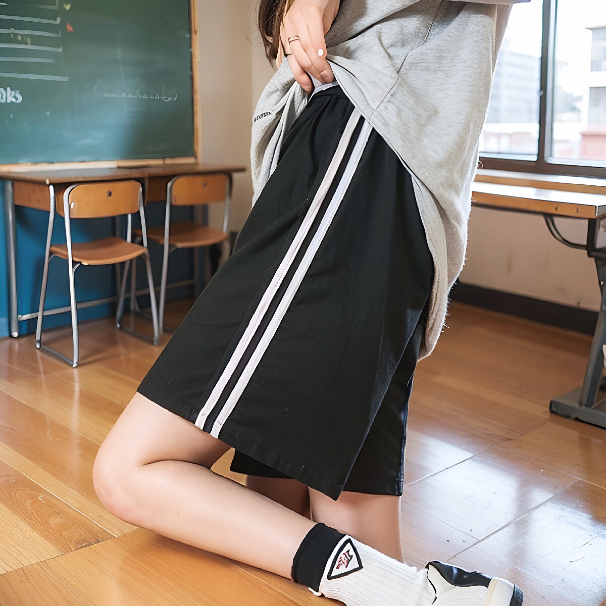 运动短裤男女夏季薄款新条