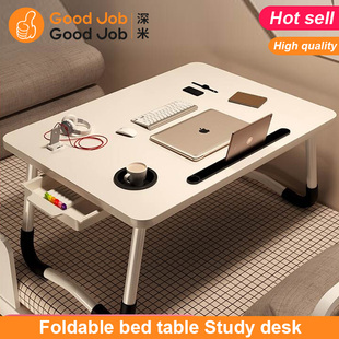 Foldable bed table Study desk laptop table Bay window table