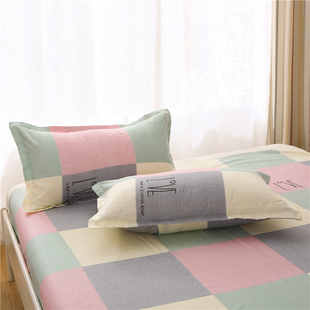 枕套48x74枕头套简约单双人磨毛枕套大学生宿舍信封式枕芯套包邮