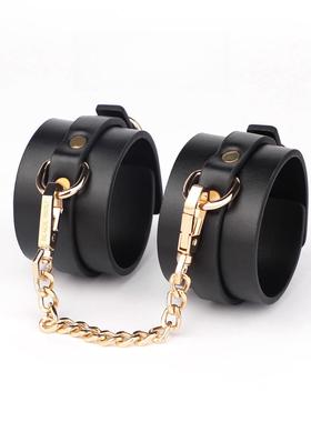 情趣手拷脚镣一体铃铛加重加厚男友道具cosplay金属链可调节情侣