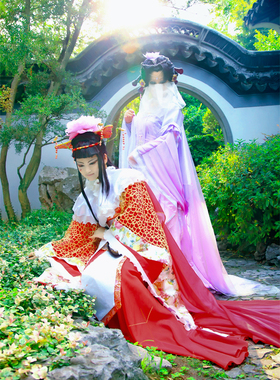 【琢玉撷珠】霹雳 绯羽怨姬 真人COS头饰