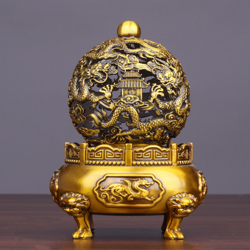 铜时来运转九转乾坤香炉旋转香炉