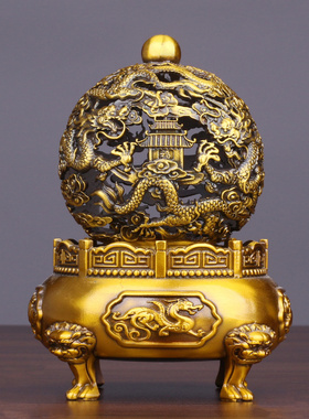 铜时来运转九转乾坤香炉旋转香炉