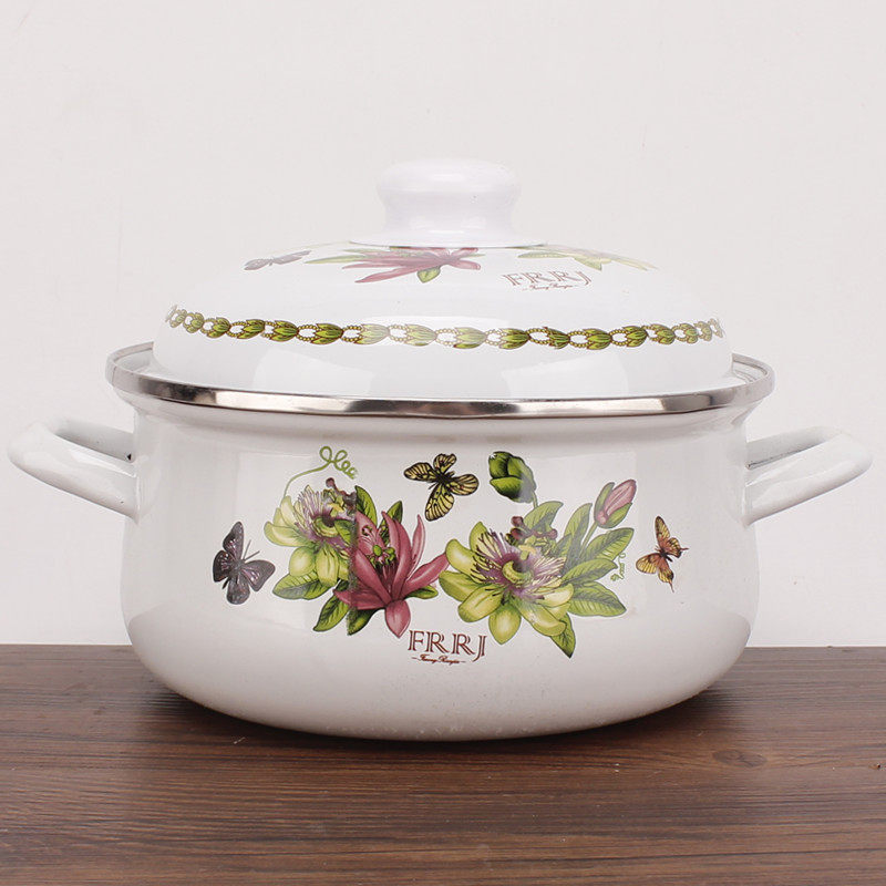 居家之選老式搪瓷雙耳帶蓋鍋炖鍋湯鍋泡面鍋電磁爐燃氣竈通用在類目 餐飲具, 餐具, 碗中 - 來自Buy2taobao.com提供專業的淘寶代購服務