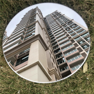 户外拍照塑料镜子贴墙亚克力镜梳妆浴室镜圆形diy自粘不碎树脂镜