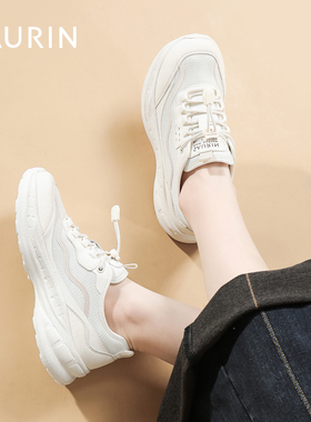 索兰休闲鞋女春季新款轻便百搭软底舒适运动跑步老爹鞋26AX26212