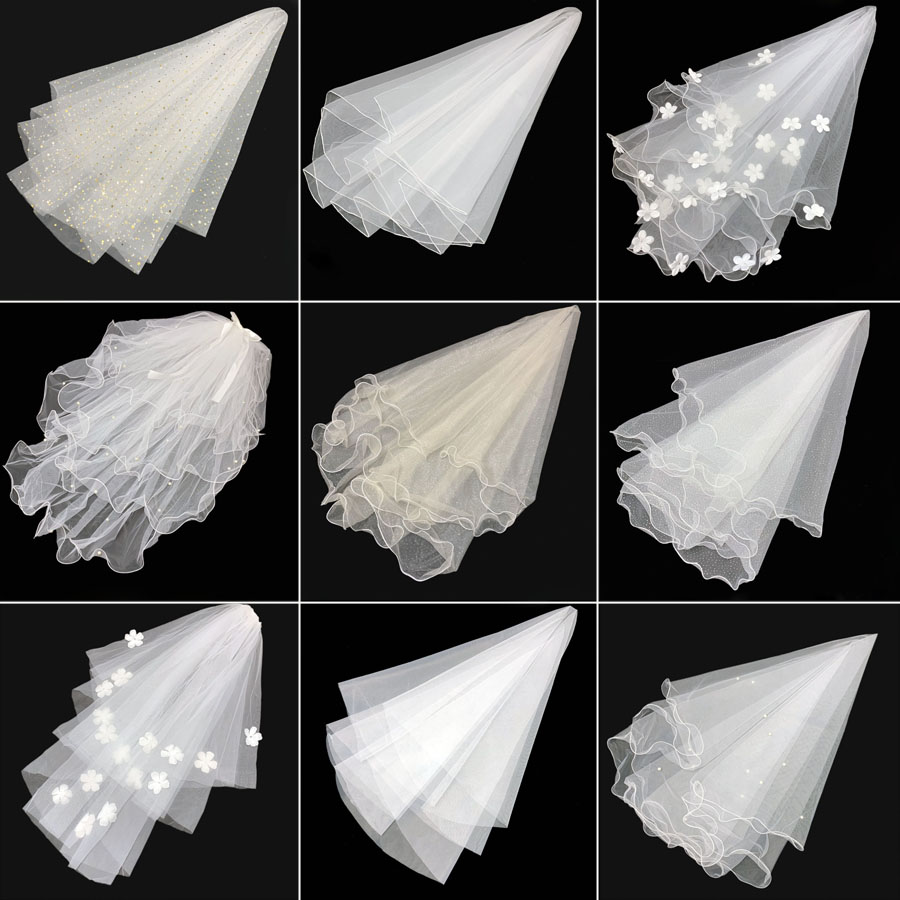 头纱新娘超仙森系网红领证黑白色