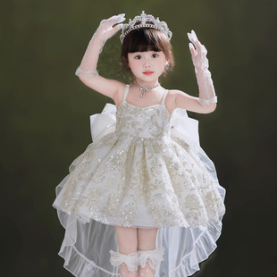 皇冠女童头饰儿童公主王冠十八岁发卡发箍生日皇冠表演八音盒手套