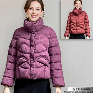 2025年冬季新款女士白鸭绒羽绒服连帽加厚短款棉服外套女-EDY2303