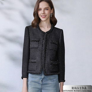 新款 休闲外套女 时尚 宽松舒适薄款 ECW5895 女士纯色长袖 2025年秋季