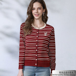 新款 女 时尚 薄针织衫 ECM5956 女士舒适百搭宽松显瘦长袖 2025年秋季