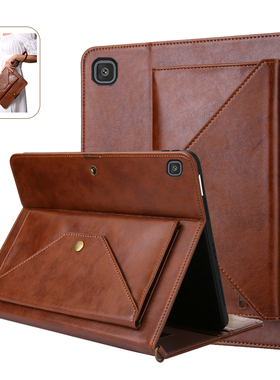 适用于三星Galaxy TabA7 S7+ S8P SM-T870 X700手持插卡支架信封笔槽防摔平板电脑保护皮套T970全包软壳X80