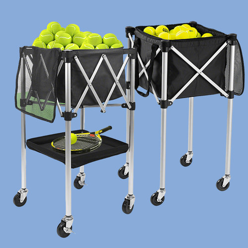 可折叠网球推车带轮集球器