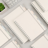 本木初品联名 简约商务PP防水封面横线方格网格子笔记本文具记事本日记本子A4 分页侧翻线圈本 基础款