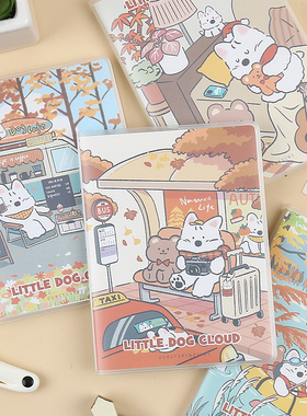 本木初品联名/西高地的秋天 口袋胶套本 创意唯美可爱漫画风办公学生便条本随身笔记本文具记事本日记本子A6