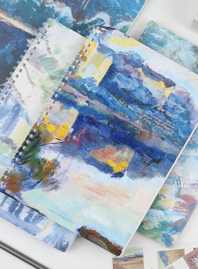 本木初品联名/吉森林 软线圈本 PP侧翻线圈本唯美高颜值不硌手学生作业本横线笔记本文具记事本日记本子b5