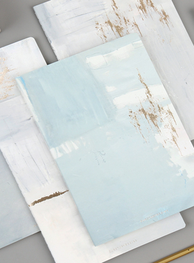 本木初品联名/浅蓝色的雾 车线本软面抄 创意潮流唯美清新高颜值办公学生横线笔记本文具记事本日记本子b5 a5