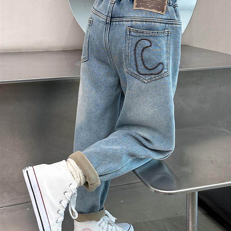 采购产品女孩的裤子牛仔裤时尚的冬季新风格儿童的裤子一件天鹅绒,童装/婴儿装/亲子装,儿童牛仔裤,淘宝优惠券,粉丝福利购,淘宝优惠卷