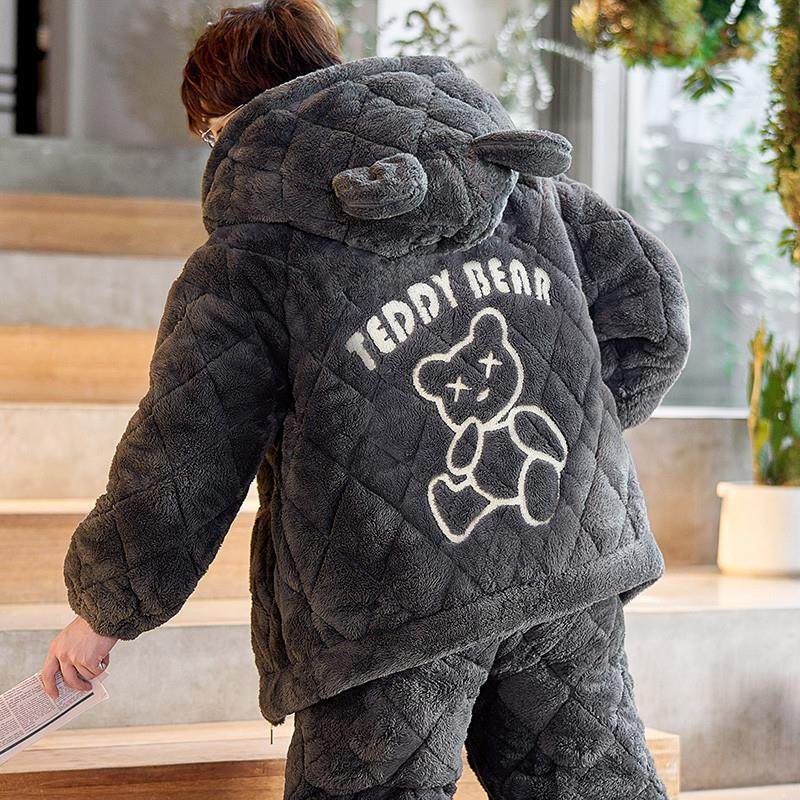 2025秋冬新款珊瑚绒睡衣男士冬季加厚加绒三层夹棉童青少年家居服,女士内衣/男士内衣/家居服,睡衣/家居服套装,淘宝优惠券,粉丝福利购,淘宝优惠卷