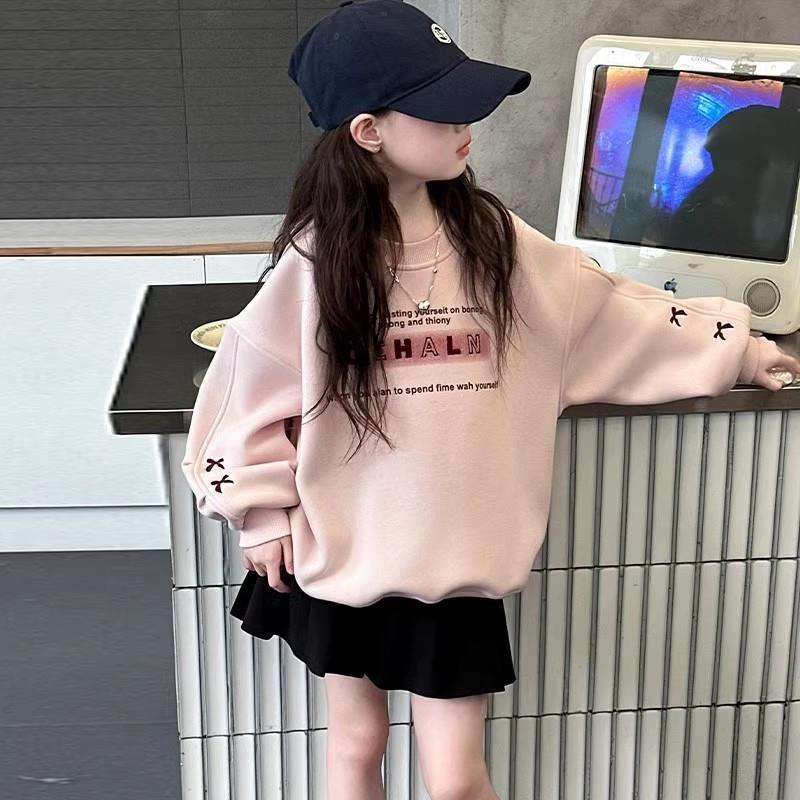 女大童卫衣春装2025新款女童时髦洋气春秋款上衣儿童网红炸街衣服