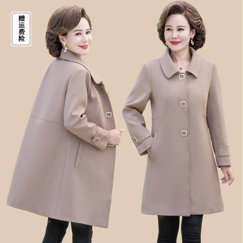 中年妈妈秋装新款中长款风衣秋冬外套中老年大码女装春秋气质上衣,女装/女士精品,中老年女装,淘宝优惠券,粉丝福利购,淘宝优惠卷