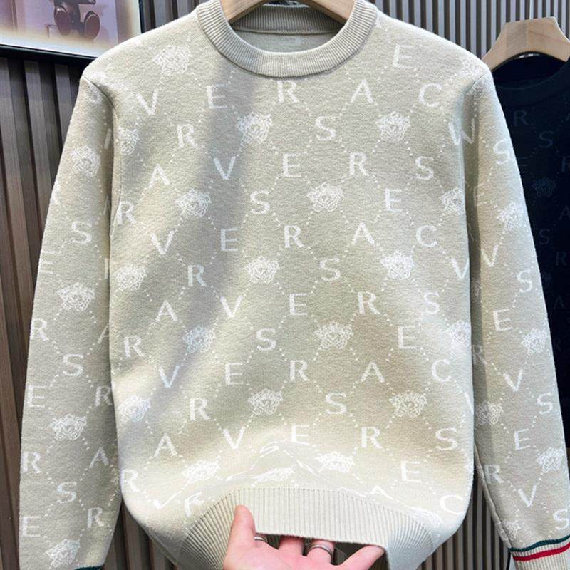 秋冬新款时尚圆领毛衣男装欧洲站潮牌修身轻奢针织上衣保暖打底衫,男装,针织衫/毛衣,淘宝优惠券,粉丝福利购,淘宝优惠卷