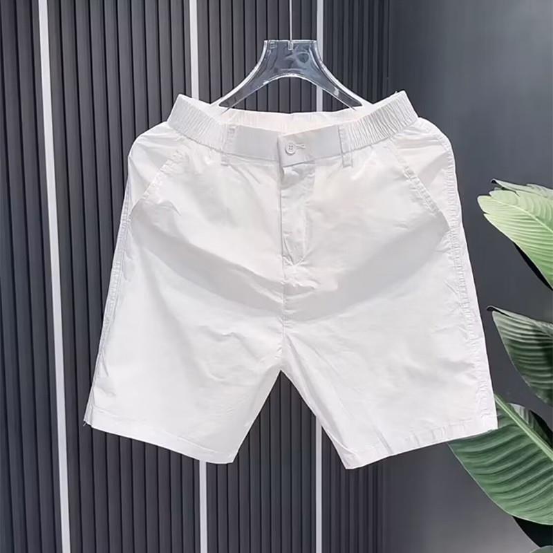 休闲短裤男士夏季薄款2025新款潮牌纯白色高端简约运动四五分裤男