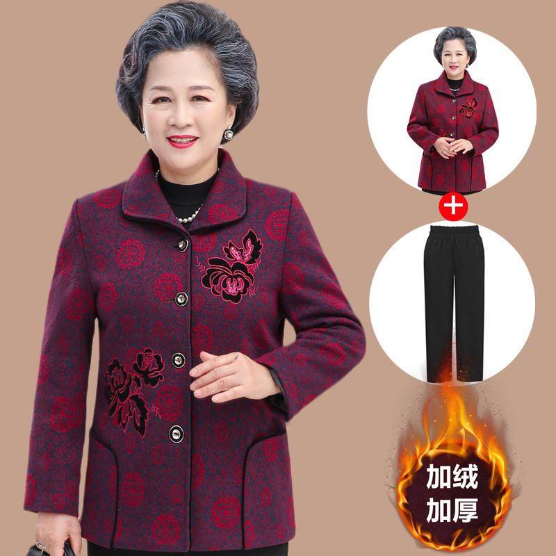 中老年人女装奶奶秋装外套60妈妈冬装春秋新款70岁80太太老人衣服,女装/女士精品,中老年女装,淘宝优惠券,粉丝福利购,淘宝优惠卷