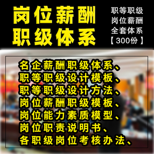 公司企业职等职级岗位薪酬职级体系岗位薪酬职级表模板资料