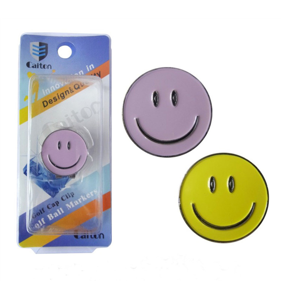 高尔夫配件马克 笑脸帽夹 磁性 Golf球位标Marker二色可选