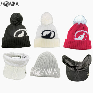 正品HONMA红马高尔夫女士球帽秋冬季golf运动遮阳帽子22新款