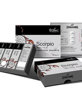 正品 Spalding高尔夫十二星座球-天蝎座 12 Zoiac - Scorpi三层球